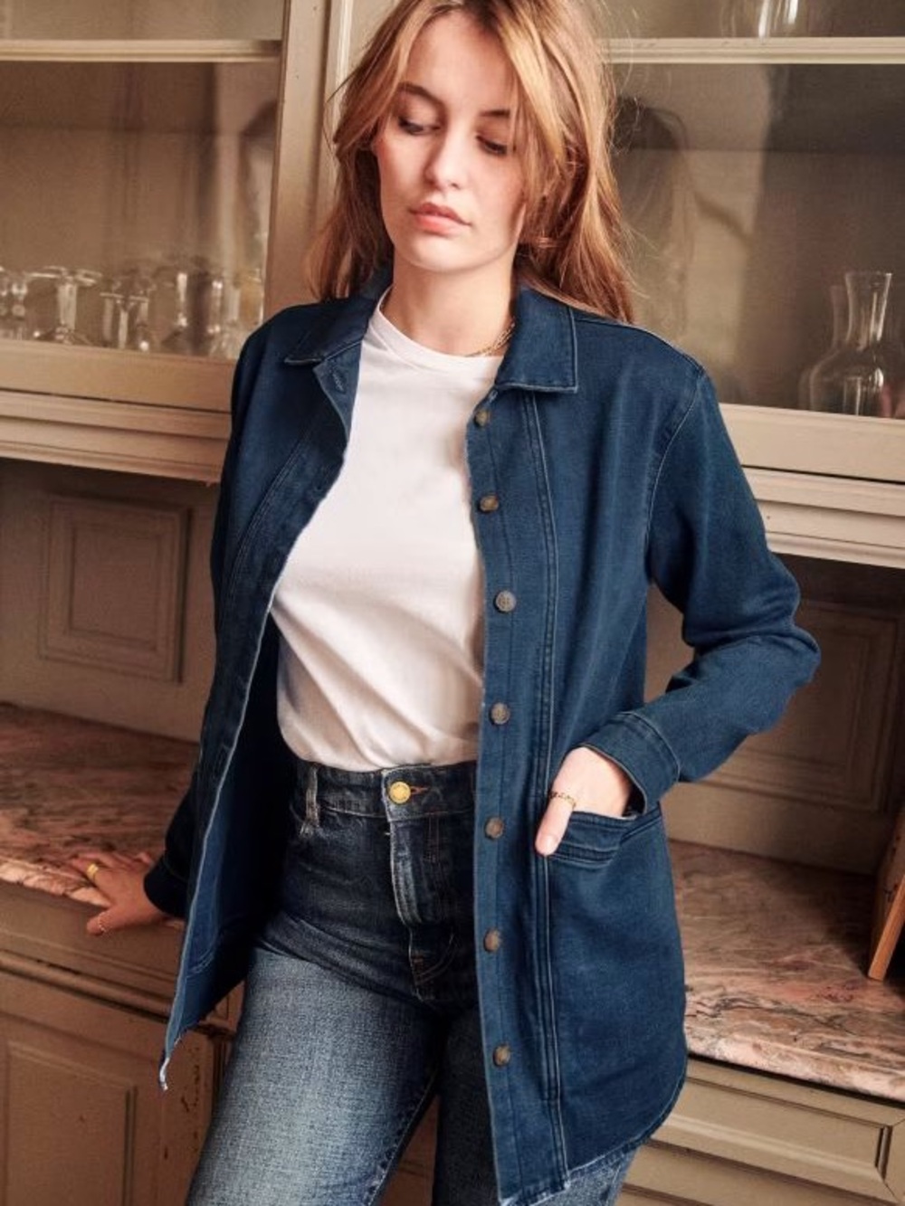 SÉZANE Will Forever Denim Indigo Jacket Women’s Oversized Size (M)